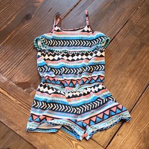 Colorful Geometric Kids Romper